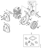 STIHL 4241-140-0601 Uitlaatdemper positie 14 technische tekening