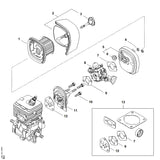 STIHL 4241-140-2803 Filterhuis positie 5 technische tekening