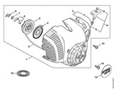 STIHL 4241-080-1804 Ventilatorhuis positie 2 technische tekening