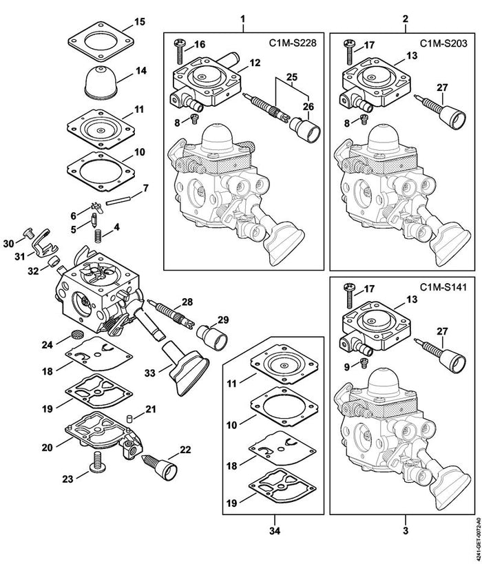 STIHL Z010056A023 Grondplaat benzinepomp positie 13 technische tekening