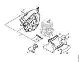 STIHL 4241-791-3100 Veer positie 4 technische tekening