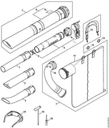 STIHL 4241-700-6900 Spruitstuk positie 10 technische tekening