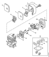 STIHL 4241-120-0624 Carburateur 4241/24 positie 11 technische tekening