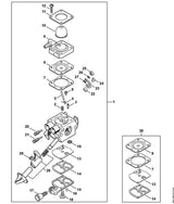 STIHL 4241-180-9500 Draaiknop positie 28 technische tekening