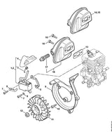 STIHL 4241-140-0610 Uitlaatdemper positie 14 technische tekening