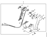 STIHL 4241-182-2901 Stelhefboom positie 4 technische tekening