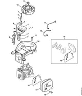 STIHL 4242-400-1201 Vliegwiel positie 12 technische tekening
