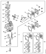 STIHL 4242-007-1700 Carb. membraanset positie 33 technische tekening