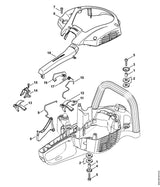 STIHL 4242-182-2100 Houder positie 14 technische tekening