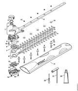 STIHL 4242-640-5800 Deksel aandrijving positie 13 technische tekening