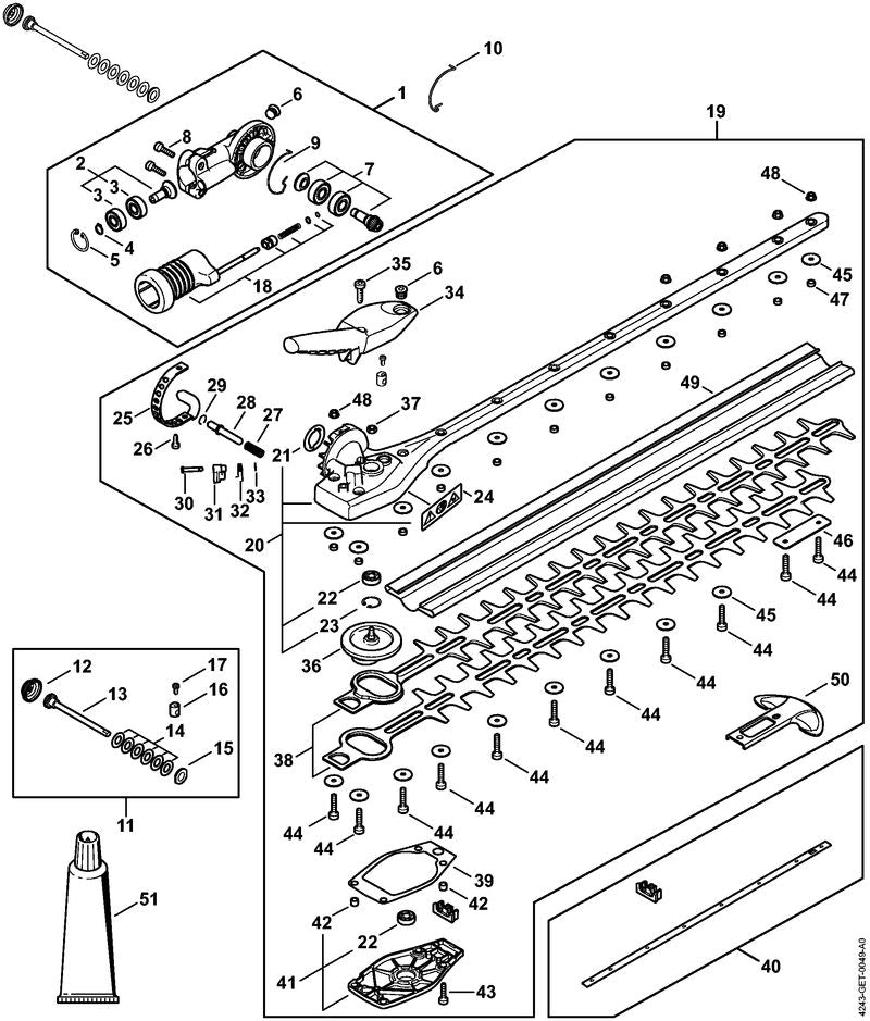 STIHL 4243-642-8200 Ring positie 10 technische tekening