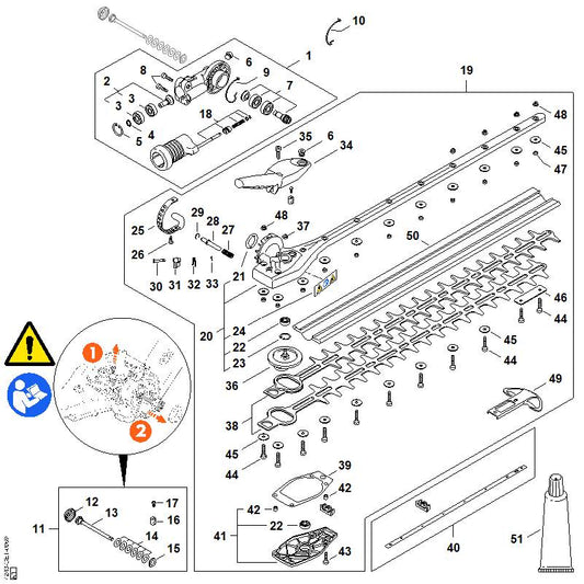 STIHL 4243-642-4600 Borgstrip positie 25 technische tekening