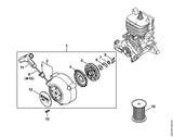 STIHL 4244-190-0305 Chokedeksel m. startmechanisme positie 1 technische tekening