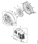 STIHL 4244-701-0700 Rotorhuis buiten positie 6 technische tekening