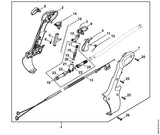STIHL 4244-790-1300 Bedieningshandgreep positie 1 technische tekening