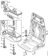 STIHL 4244-791-3100 Veer positie 15 technische tekening