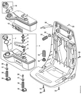 STIHL 4244-792-2901 AV-lagerstop positie 22 technische tekening