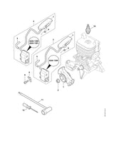 STIHL 4244-431-2100 Stekerlip positie 8 technische tekening
