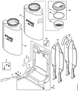 STIHL 4247-709-2000 Pakkingring positie 18 technische tekening
