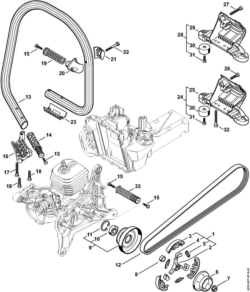 STIHL 1125-162-3202 Meenemer positie 2 technische tekening