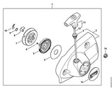 STIHL 4250-190-0301 Chokedeksel m. startmechanisme positie 1 technische tekening