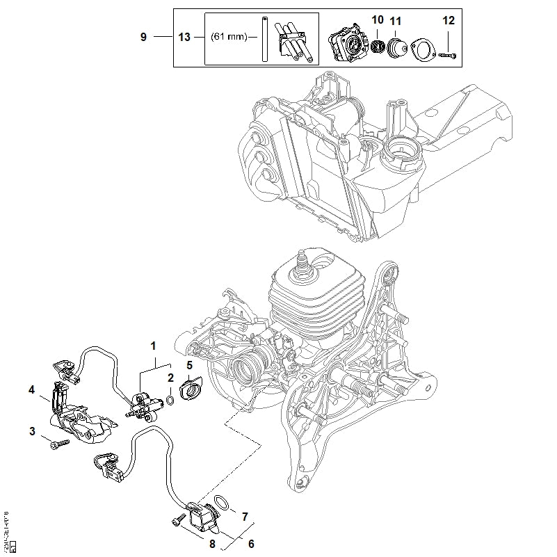 STIHL 9645-953-7559 O-ring 15,3x2,2 positie 7 technische tekening