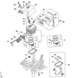 STIHL 4250-029-2300 Cilindervoetpakking positie 11 technische tekening