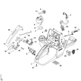 STIHL 4252-350-0800 Tankhuis positie 1 technische tekening