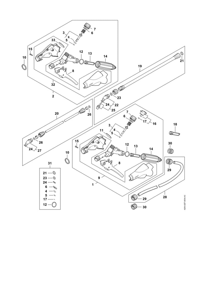 STIHL 4255-500-2902 Regelpen positie 3 technische tekening