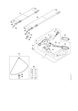 STIHL 4255-502-1900 Handgreep positie 15 technische tekening