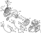 STIHL 4313-967-1501 Typeplaatje BT 120 C positie 17 technische tekening