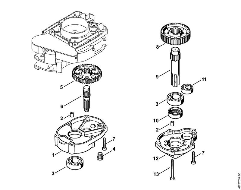 STIHL 4313-641-0400 Deksel aandrijving positie 12 technische tekening
