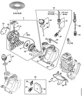 STIHL 4280-967-1501 Typeplaatje HL 100 K positie 13 technische tekening