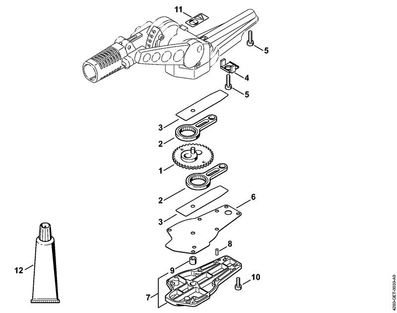STIHL 4230-649-0305 pakking positie 4 technische tekening