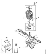 STIHL 4180-025-2002 Klep positie 2 technische tekening