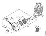 STIHL 4282-190-0303 Chokedeksel m. startmechanisme positie 1 technische tekening