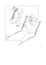 STIHL 4282-180-1100 Gaskabel positie 16 technische tekening