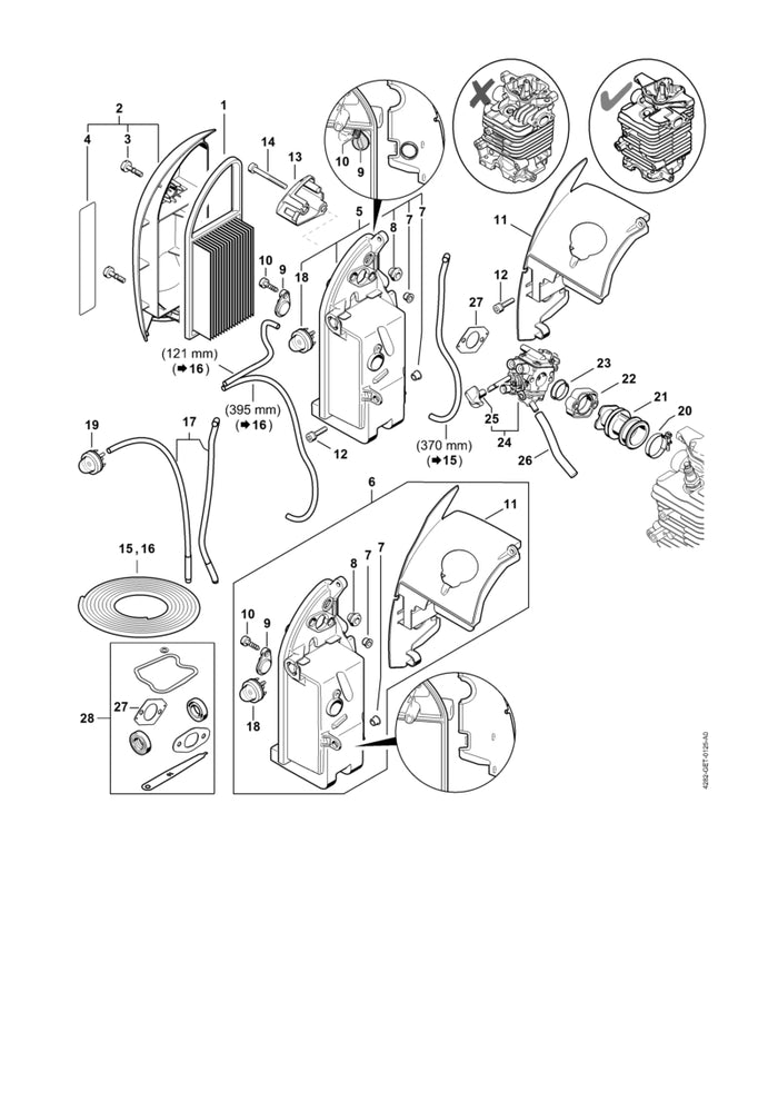 STIHL 1130-350-6200 Benzinepomp positie 19 technische tekening