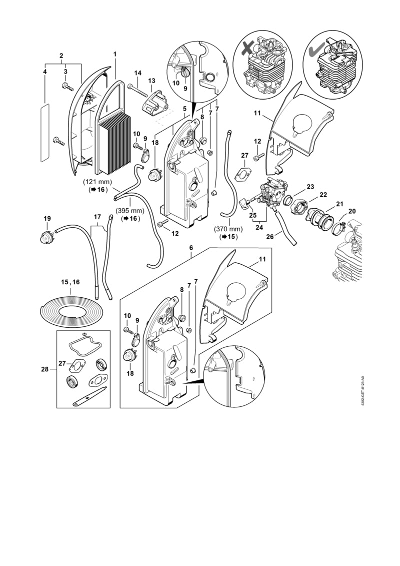 STIHL 4282-120-0612 Carburateur 4282/12 positie 24 technische tekening
