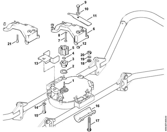STIHL 9485-648-0810 Schotelveer 20x8,2x0,9 positie 10 technische tekening