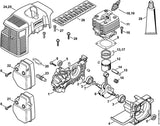 STIHL 4134-140-0603 Uitlaatdemper positie 21 technische tekening