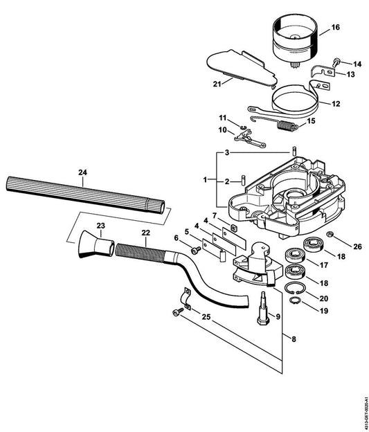STIHL 4311-162-7900 Trekveer positie 15 technische tekening
