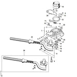 STIHL 4313-160-4800 Uitschakelhefboom positie 23 technische tekening