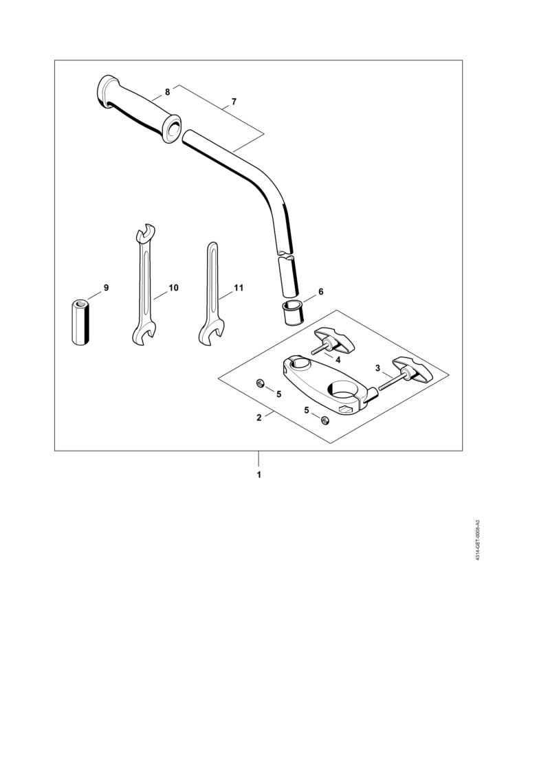 STIHL 0812-032-1023 Sleutel SW 19 positie 11 technische tekening