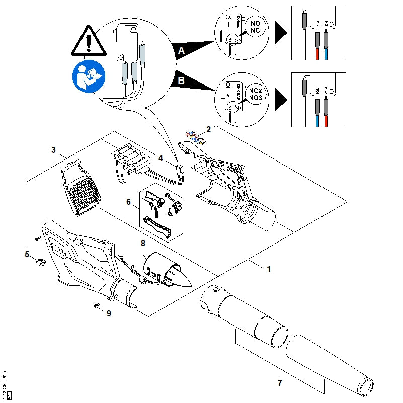STIHL 4513-760-0501 Ventilator positie 8 technische tekening