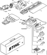 STIHL 4515-967-1800 Typeplaatje HSA 25 positie 4 technische tekening