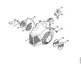 STIHL 4229-967-1503 Typeplaatje SH 85 positie 15 technische tekening