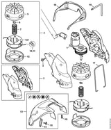 STIHL 4522-600-0201 Elektromotor positie 1 technische tekening