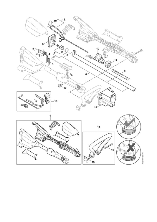 STIHL 4522-710-7120 Steel positie 6 technische tekening