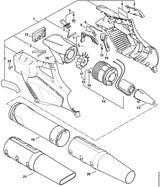 STIHL 0000-997-2201 veer positie 6 technische tekening